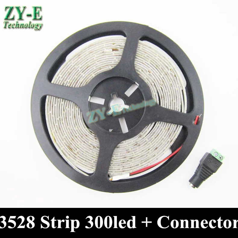 Водонепроницаемая светодиодная лента 5 м 300 LED 3528 SMD 12V fexible light 60 led/M белый/теплый