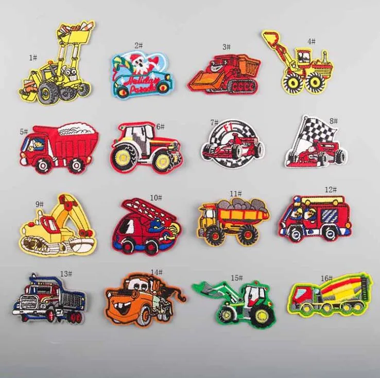 Много мультфильм автомобилей значки вышитые патчи железа на для DIY ткани патч