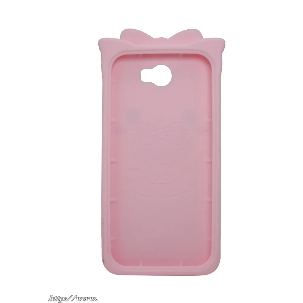 3D Cartoon Pink pig Silicone Phone Case For Huawei Honor 5A LYO-L21 / Y6 II Compact Y5 Y5II Cover |