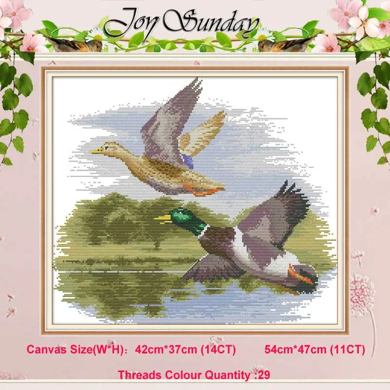 Fly Side By Side птица картина Счетный 11CT 14CT Набор для вышивания крестиком DIY DMC Набор для вышивания крестиком Набор для вышивания рукоделие домашний декор