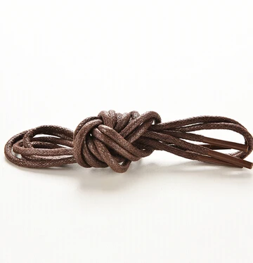 Brown 1 пара 85 см многоцветный хлопок Вощеная круглая шнур платье шнурки для кожаных оксфордских брогов хит - Цвет: Brown