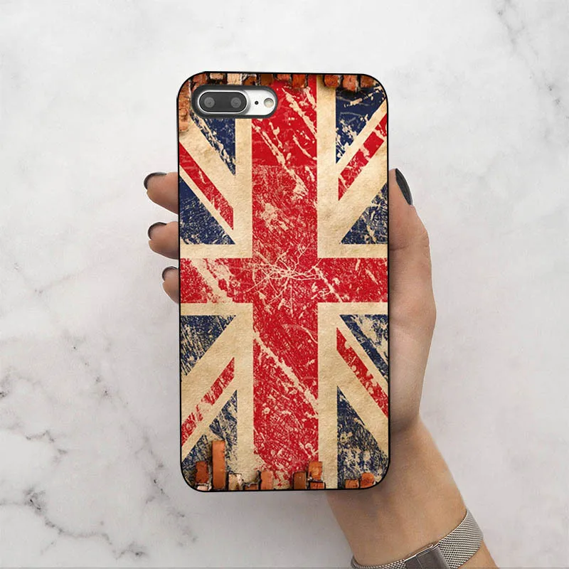 Мягкий силиконовый чехол из ТПУ с британским флагом для iphone XSmax XR XS X 7 7plus 8 6 6s 5