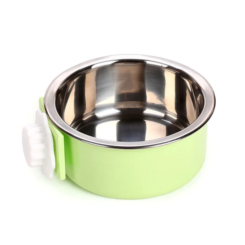 Multi-Colors Stainless Steel Dogs/cats/birds Pet Bowl Feeding Hanging In The Cage Dog Food Container Accessory For Dogs 3 Colors | Дом и сад