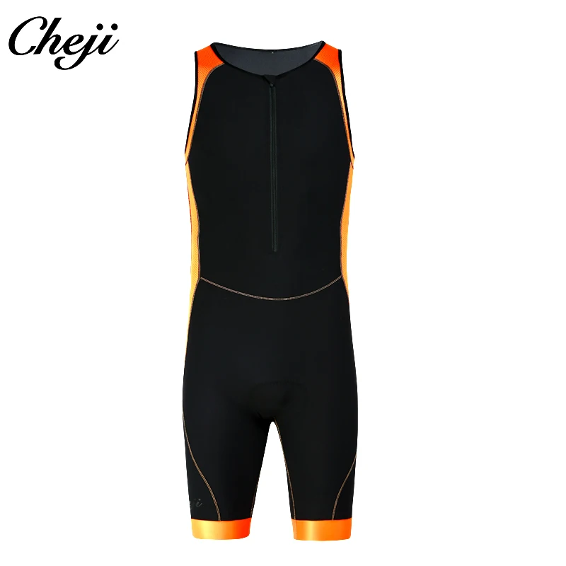CHEJI Custom Pro триатлон костюм для мужчин и женщин без рукавов Велоспорт Skinsuit с задним