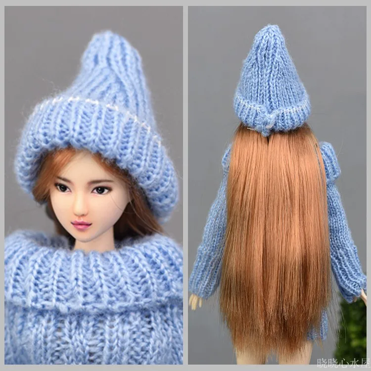 Плюшевые шерстяная вязаная шапка колпачок кукла аксессуары для 1/6 BJD Барби Синьи FR Кукла подарок для девочек рождественские игрушки