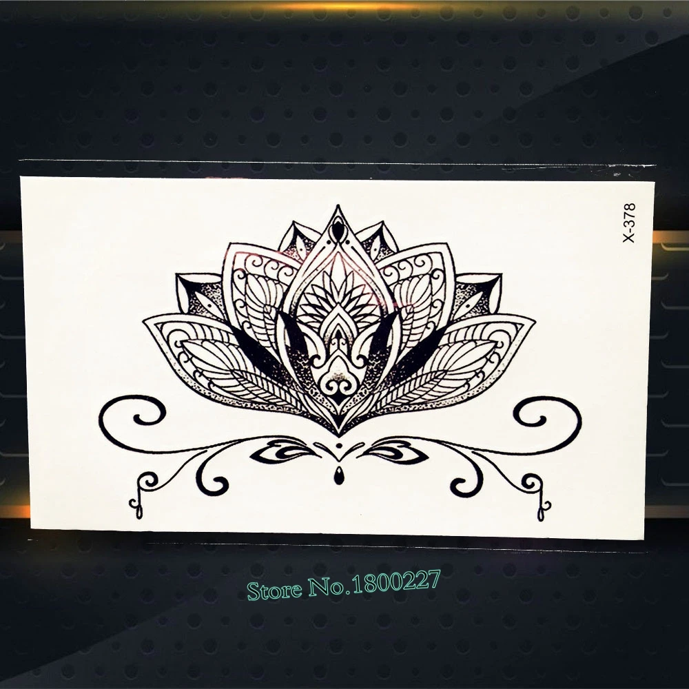 Черный тайский слон Бог Ганеша временные водостойкие наклейки для татуировки