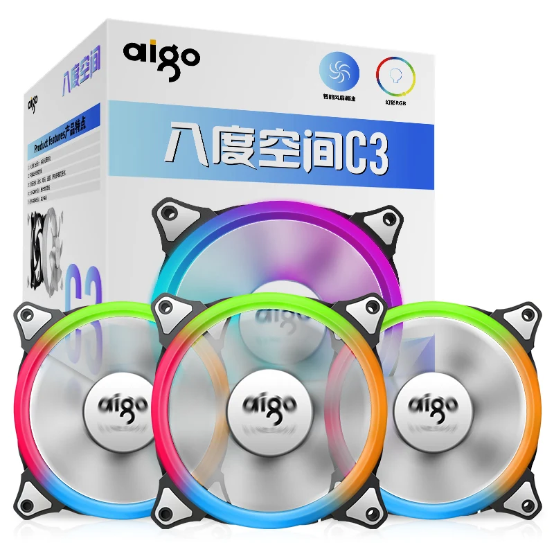 Aigo Fan OctaveSpace C3 из трех частей для одного набора fivelighting ring changingRGB поддержка
