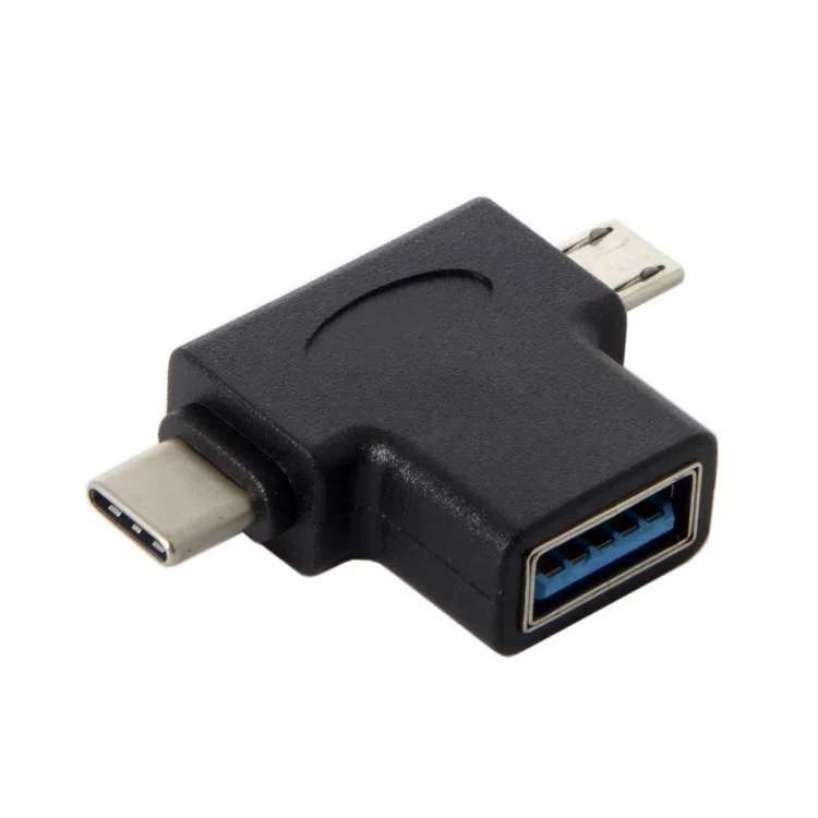 

Mini 2 In 1 Micro USB + USB 3.1 Type-C Male to USB 3.0 Female OTG Converter 2018 Adapter micro usb otg adapters