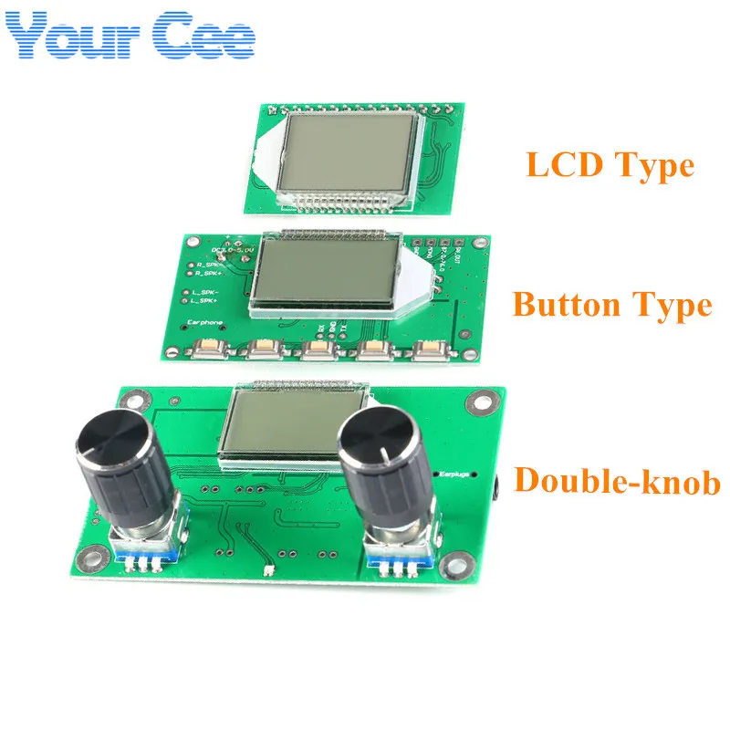each type one pc FM радио модуль приемник модуль PLL lcd стерео цифровой FM радио беспроводная стерео плата ЖК-дисплей шумоподавление 87-108 МГц - Color: each type one pc