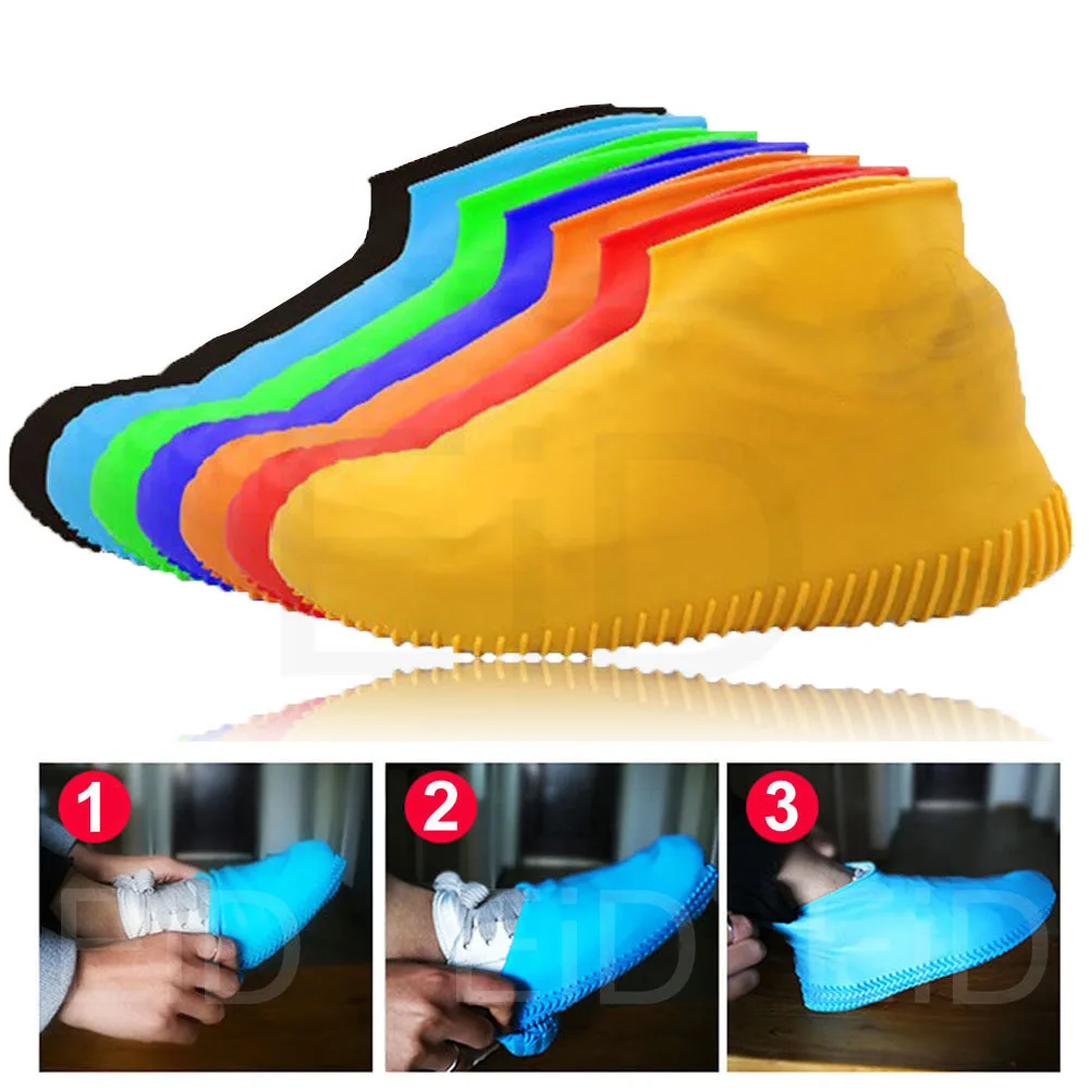 EiD practical Reusable Silicone Waterproof Rain Shoe Cover durable Outdoor Rainproof Hiking Skid-proof Cycling Sport Shoe Cover