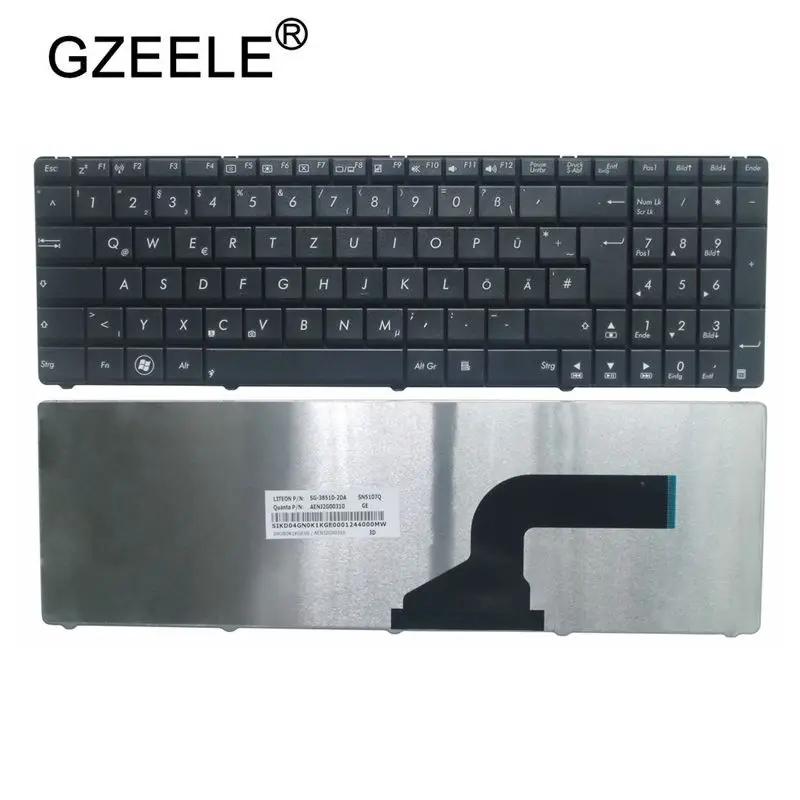 Сменная немецкая клавиатура Qwertz GE для ноутбука GZEELE Asus A52N B53 F55A F55C F75 F75A F75V N52 N73JF N73JG |