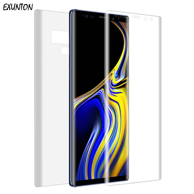 EXUNTON для Note 9 Note9 Мягкий ТПУ Передняя и задняя 3D полное покрытие экрана протектор