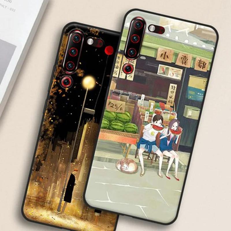 Чехол для Lenovo Z6 pro мягкий силиконовый чехол телефона из ТПУ с цветочным рисунком