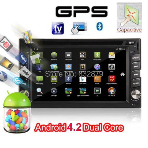 2014 Новый! 7 ДЮЙМОВ Android 4.2 dvd-плеер Автомобиля GPS Wifi 3 Г Bluetooth 2 DIN universal X-TRAIL Qashqai x-trail juke