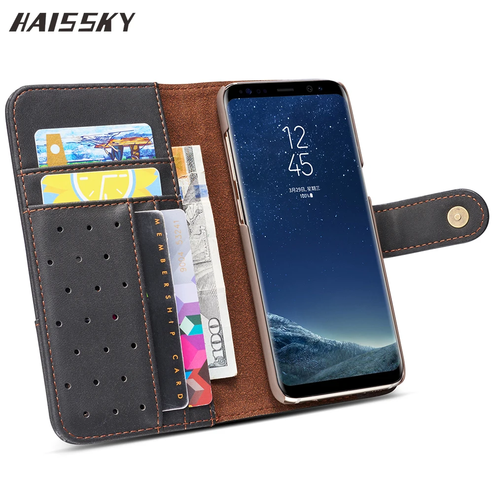 Магнитный кожаный чехол для телефона Samsung Galaxy S10 Plus S8 S9 Note 8 9 книжка Роскошный