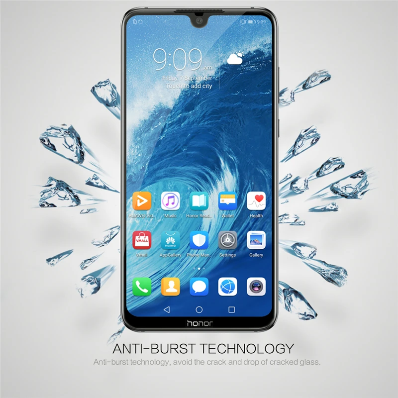 Закаленное стекло для Huawei Honor 10X Lite Защита экрана 8X 9X Pro прочное с полным покрытием