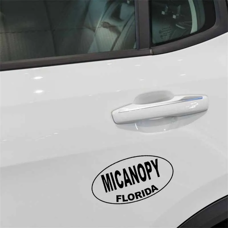 YJZT 14 1 см * 7 5 MICANOPY FLORIDA овальная Автомобильная наклейка забавная виниловая черный