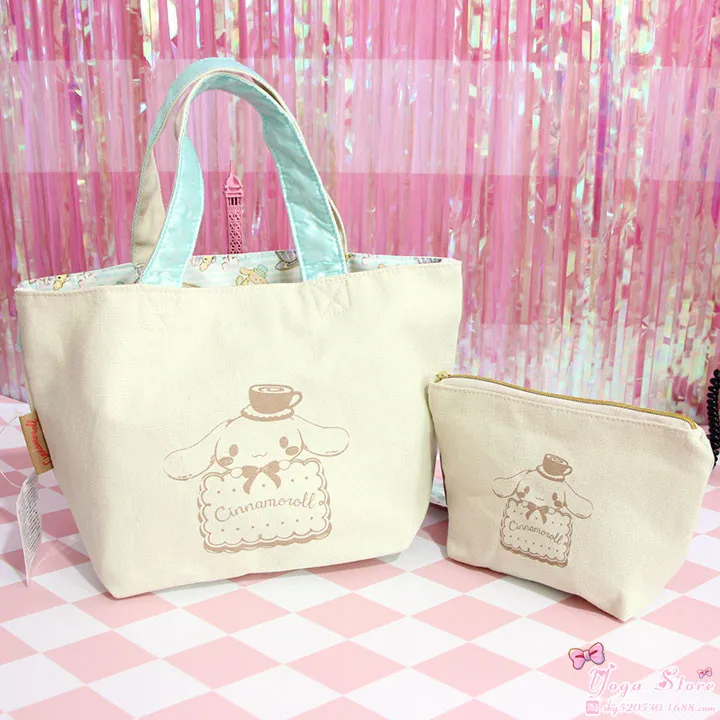 New Cartoon anime Big Ears Cinnamoroll Dog Pudding canvas Handbag bag cosmetic for girl child gift | Игрушки и хобби