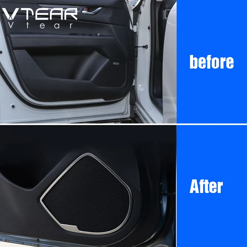 Vtera For mazda cx-5 cx5 KFAccessories Car Door Stereo Speaker Audio Sound Loudspeaker Molding Cover Kit Interior Trim
