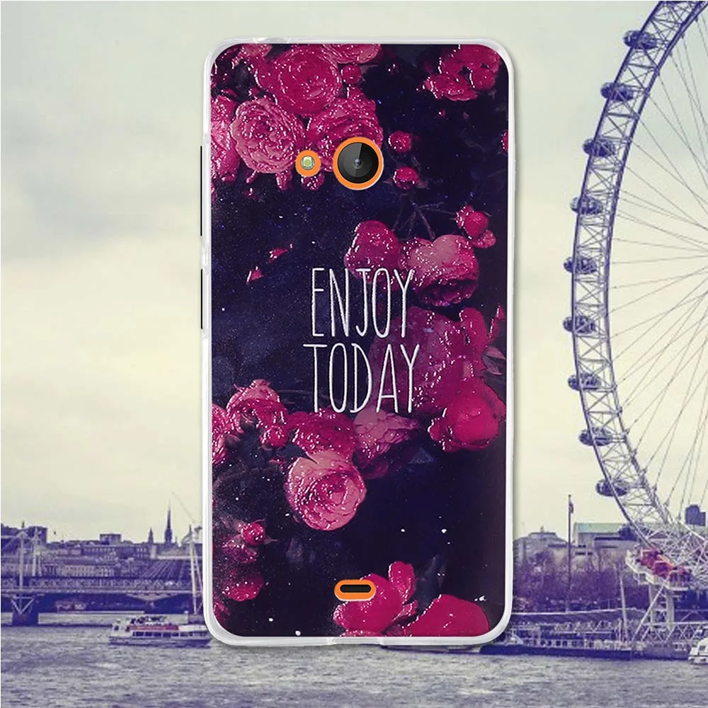 for Nokia Microsoft Lumia 540 Case Back Cover Phone Covers Cases Soft Silicone Flower Skin | Мобильные телефоны и