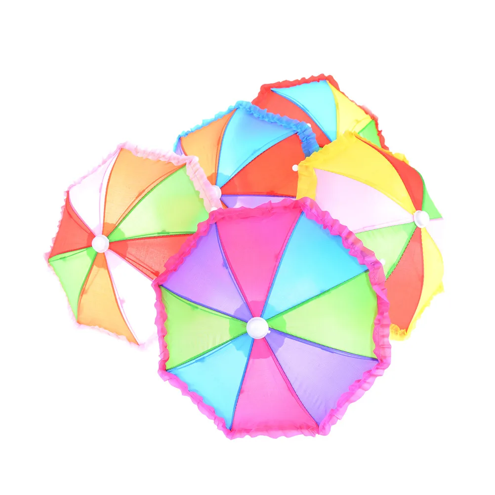 

Цветной зонт для 18-дюймовой девочки, куклы, игрушки для девочек, детей, подарок на Рождество, аксессуары для кукол ручной работы случайного ц...