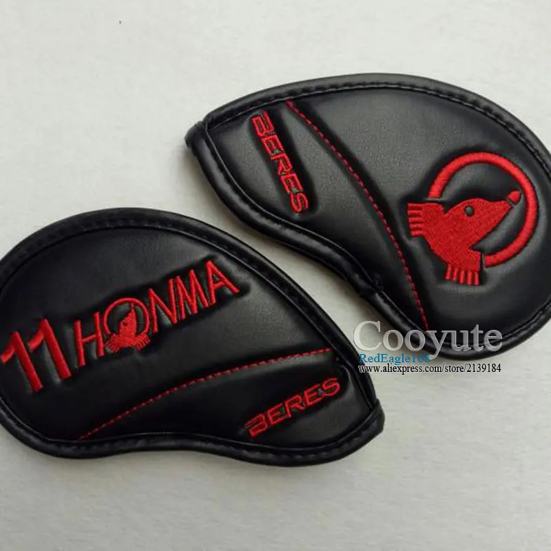 Новинка HONMA Golf головной убор ПУ утюги для гольфа крышка головки 4-11 S унисекс черный или красный клубный головной убор Cooyute