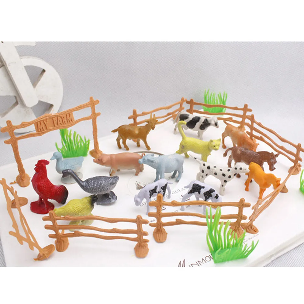 15pcs Cute Lovely Plastic Educational Simulated Farm Animals Model Toy For Kids Children 2018 | Игрушки и хобби