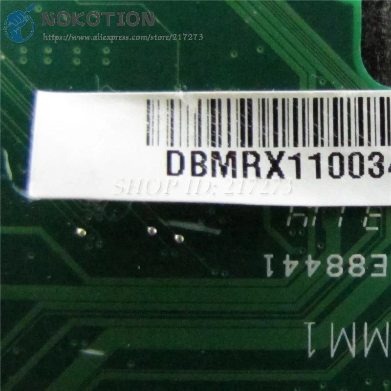NOKOTION DA0ZQMMB6H0 DBMRX11003 дБ. MRX11.003 ноутбук материнская плата для Acer Asipre E5-411 основная плата с Процессор бортовой DDR3