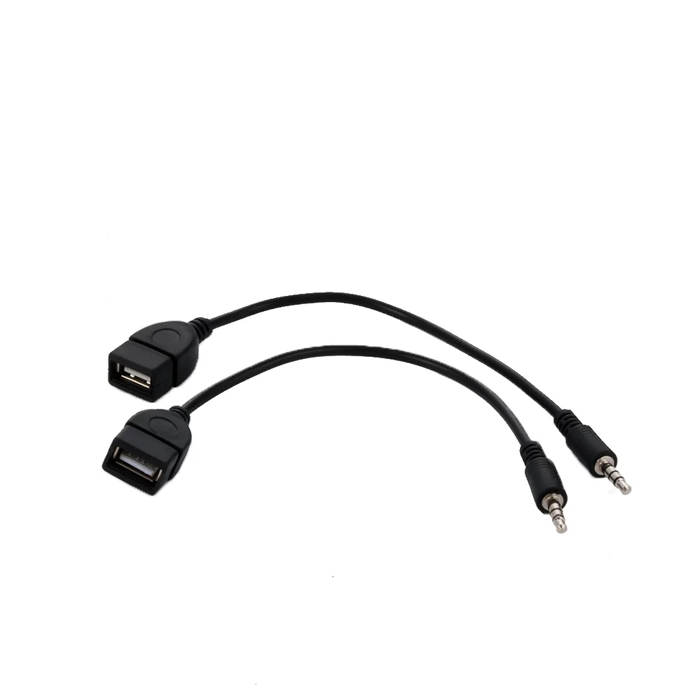3 5 мм Штекерный разъем к USB 2 0 гнездовой AUX звуковая штепсельная вилка расширение