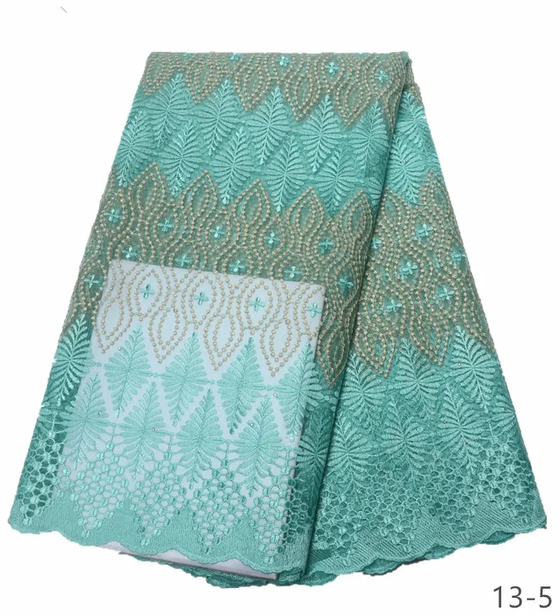 Новейшая темно зеленая африканская кружевная ткань 2019 Высококачественная