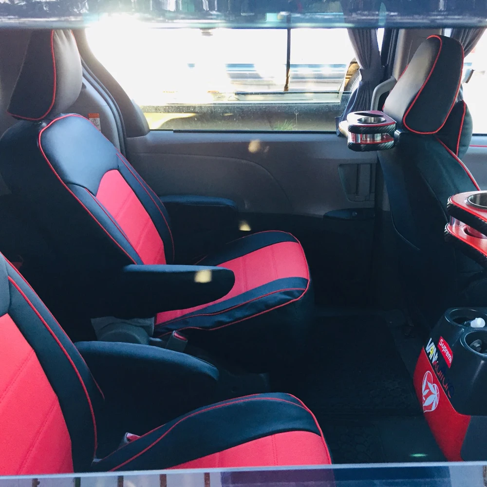 Автомобильный чехол для Toyota Sienna, чехлы для сидений, стильные чехлы для сидений, защитные чехлы из воловьей кожи, набор автомобильных аксессуаров 2004- лет