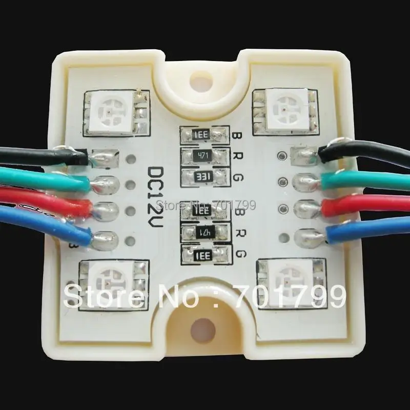 Светодиодный модуль 5050 SMD RGB 12 в пост. Тока водонепроницаемый 20 шт. 35 мм * мм|led