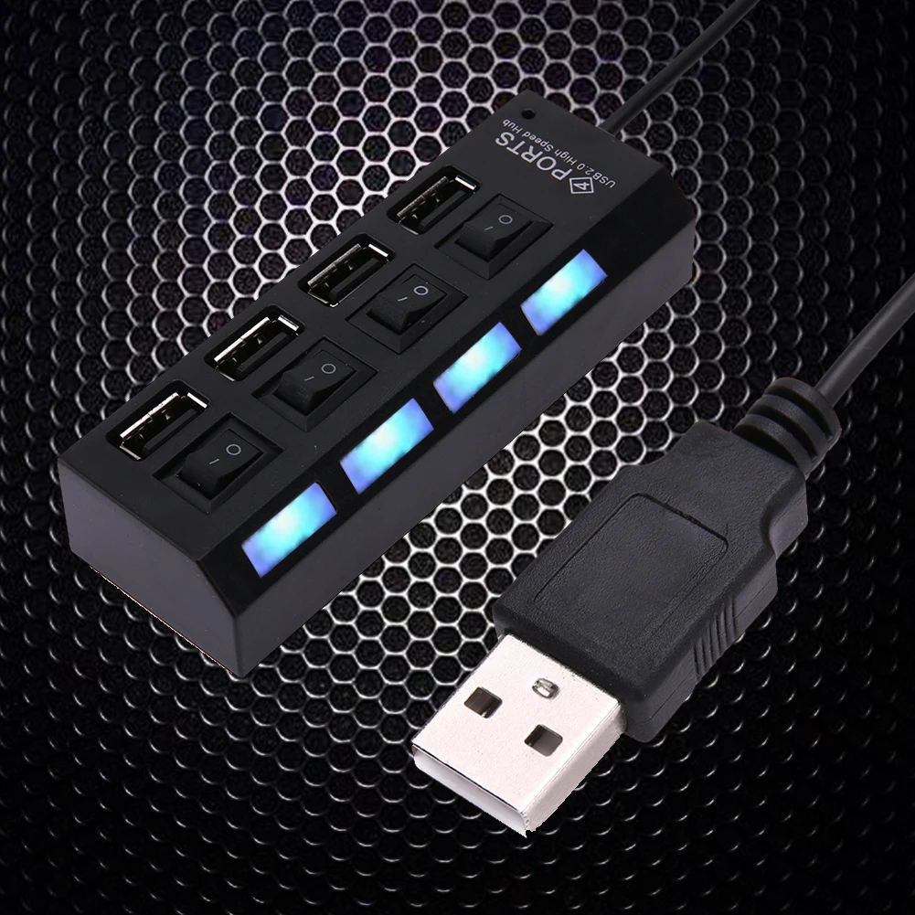 4 порта USB зарядная док-станция быстрое зарядное устройство usb-хаб с индикатором и