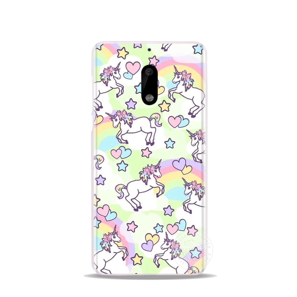 HAMEINUO милый Единорог динозавр Радуга чехол для телефона Nokia 9 8 7 6 5 3 Lumia 630 640 640XL 2018|case