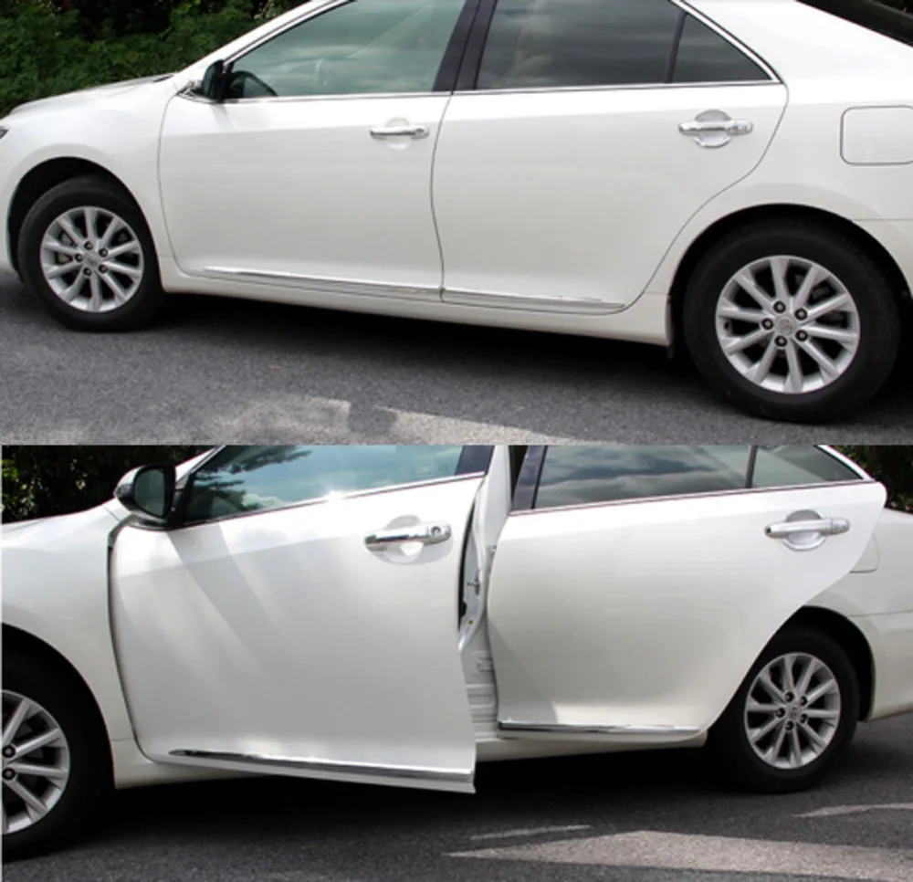 4 шт. Chrome ABS Кузова Боковая дверь формовочная линия крышка Trim Garnish fit Toyota Camry