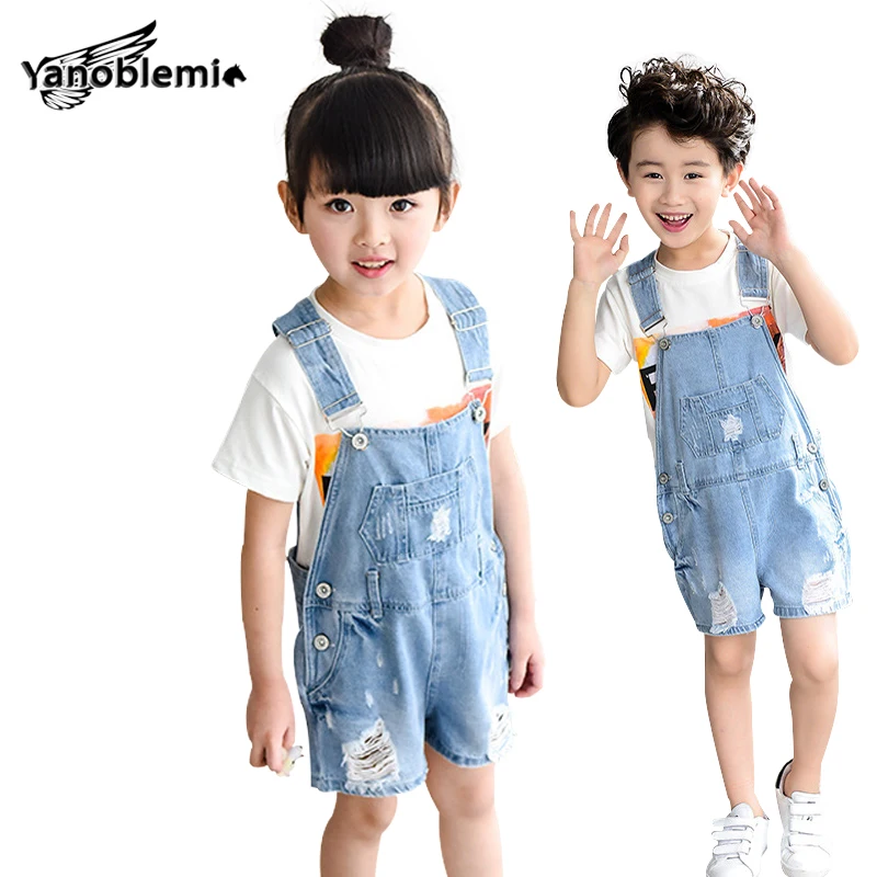 Летние комбинезоны Шорты для женщин Обувь девочек мальчиков джинсовые