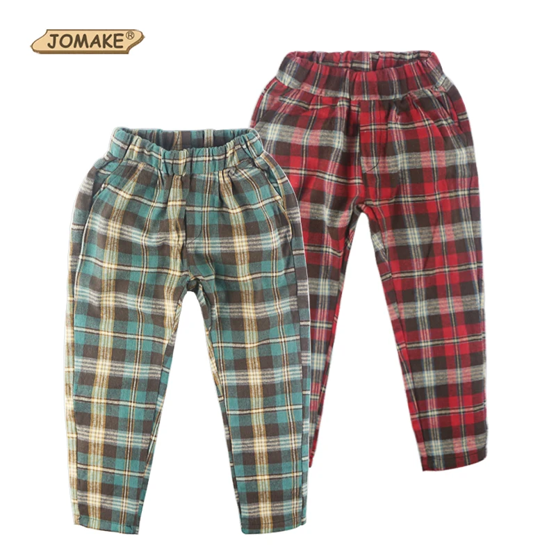 Классические детские штаны в клетку весна 2018 повседневные для мальчиков брюки