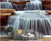 beibehang papier peint modern large classic fashion waterfall water bath tub mural tv background papel de parede 3d wallpaper