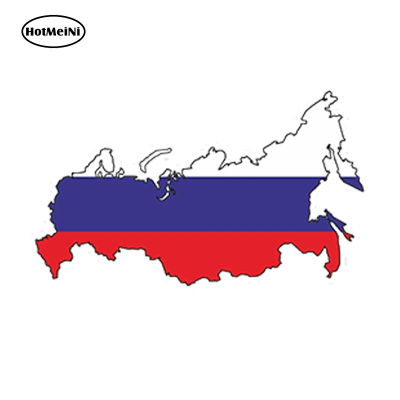 HotMeiNi 3D автомобильный Стайлинг страна РОССИЯ силуэт карта флаг виниловая
