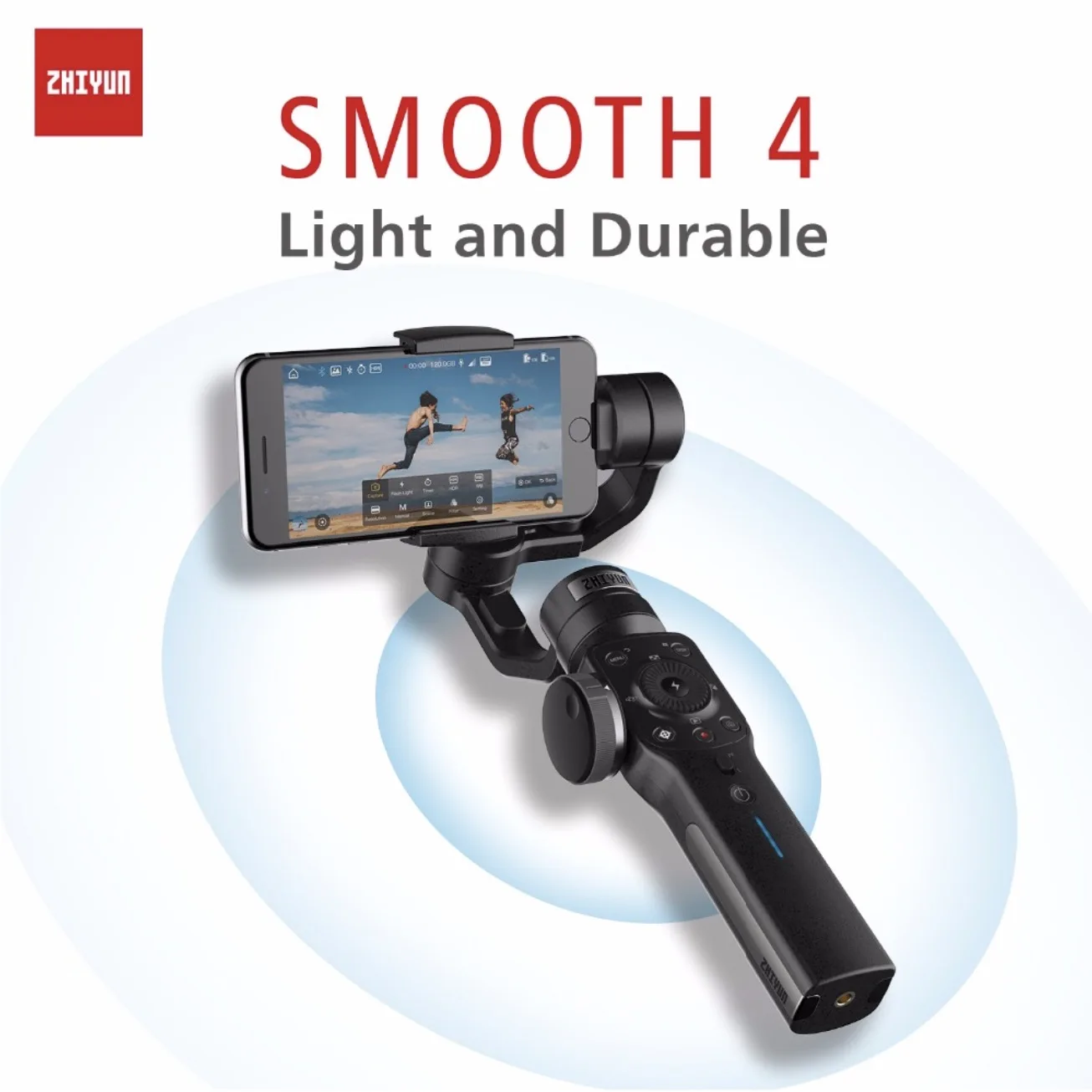 3 осевой стабилизатор zhiyun Zhi Yun Smooth 4 для iPhone X 8 Gopro Hero 5 SJCAM SJ7 Xiaomi Yi 4k Экшн камера|Риги