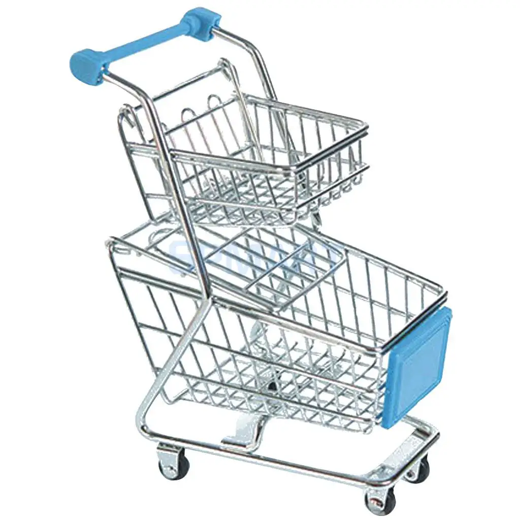 Мини тележка для покупок с двумя ярусами желтая|trolley toy|shopping trolley toyshopping cart toy |