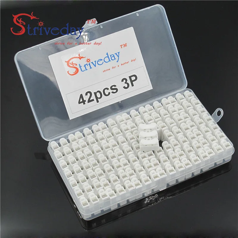 42 штук в штучной упаковке 3p тройной провод пружинный клеммный блок разъем без