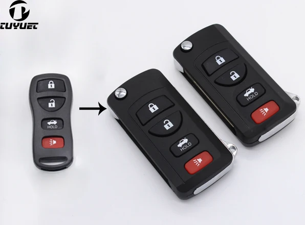 Складной чехол с 4 кнопками для Nissan Sylphy Tiida 3 + 1 кнопки|case for|case casecase for keys |