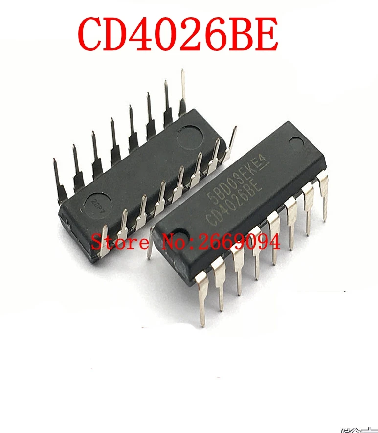 

50pcs/ 100pcs CD4026BE CD4026 4026 IC COUNTER/DIVIDR DECADE 16-DIP Best quality