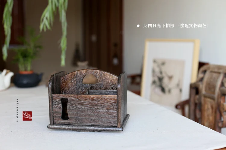 Деревянный ящик для хранения в японском стиле креативный Настольный мусора