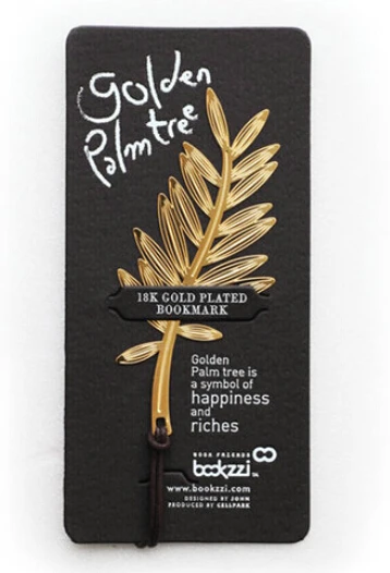 Закладки с золотым пальмовым деревом позолоченный маркер для книг