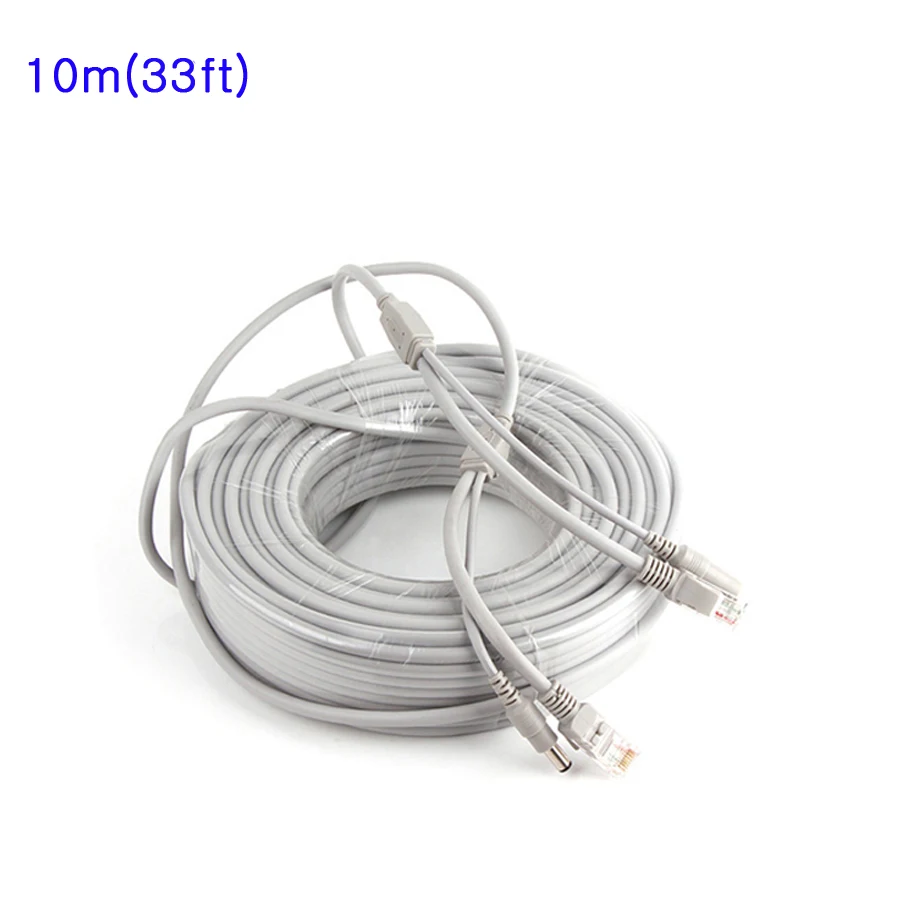 Ethernet кабель 10 м/33 фута RJ45 + источник питания постоянного тока CAT5/CAT 5e сетевой