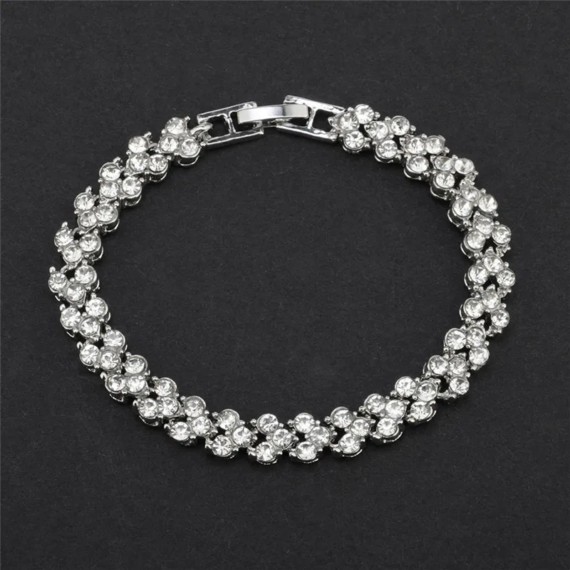 Роскошный кулон браслеты для женщин pulseras mujer moda браслет ювелирные изделия Золотой Теннисный Хрустальный Браслет
