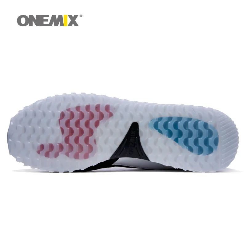 ONEMIX/Мужская Спортивная обувь на подушке белого и синего цвета кроссовки для бега