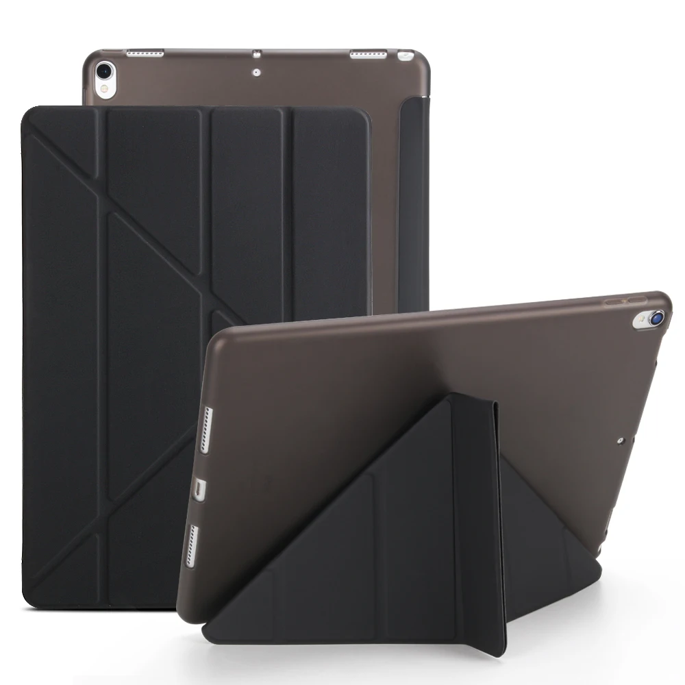 Ультра тонкий чехол для ipad Pro 10,5, pu кожа магнитный мягкий ТПУ задняя смарт-Крышка Мульти-складываемый чехол для ipad Air 3